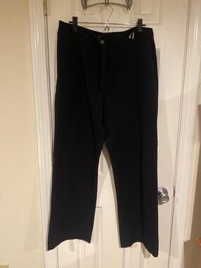 Larry Levine Black Dress Pants with Stretch Waistband